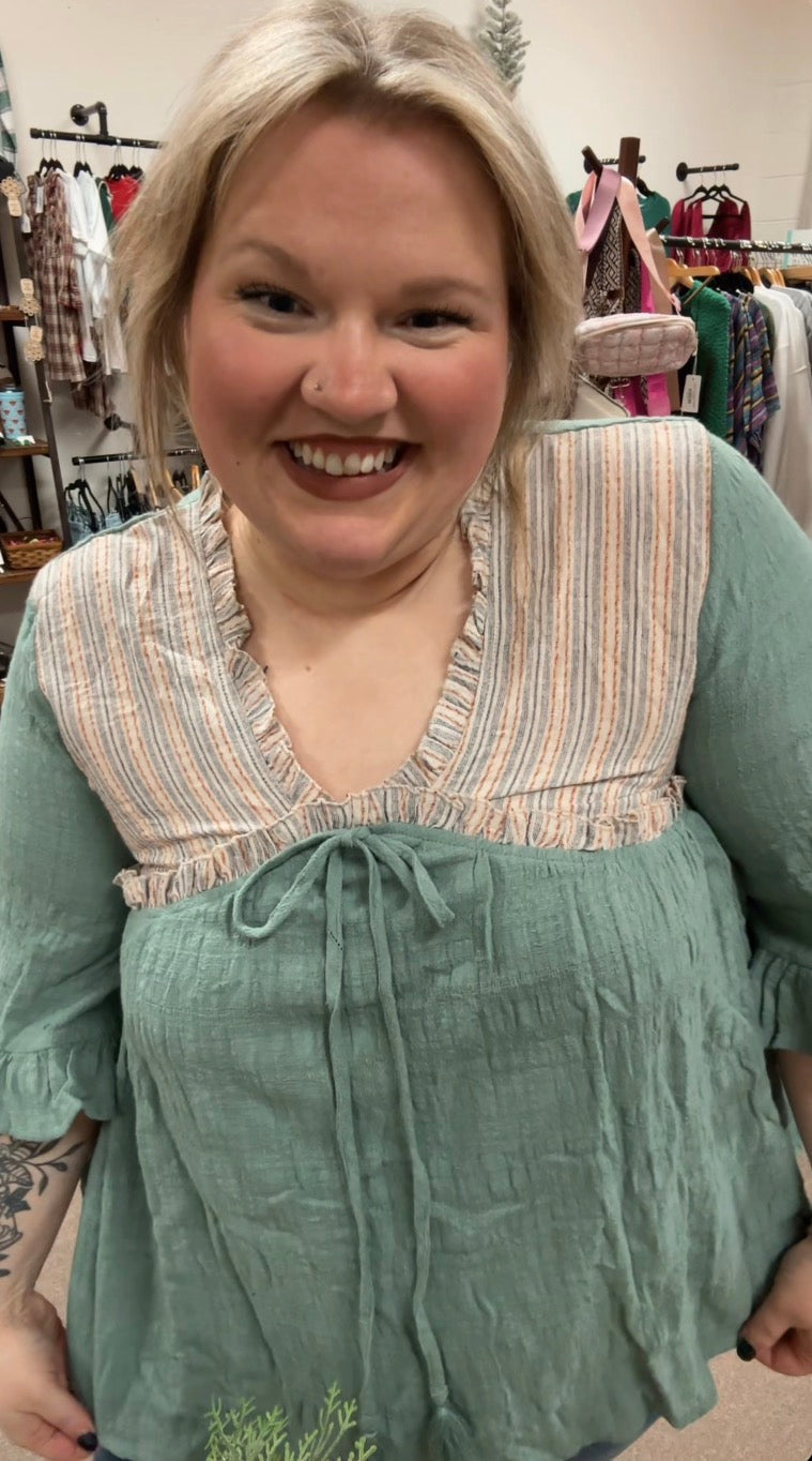 Boho Flutter Sleeve Top