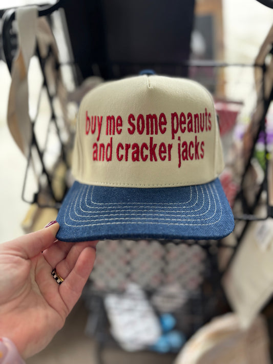 Peanuts and Cracker Jacks CC Embroidered Trucker Hat