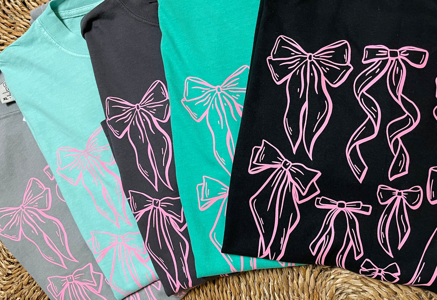 Pink Coquette Bow Comfort Color Tees