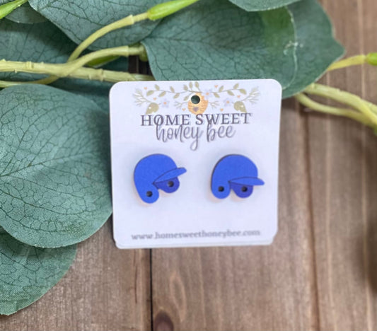 Baseball Helmet Stud Earrings