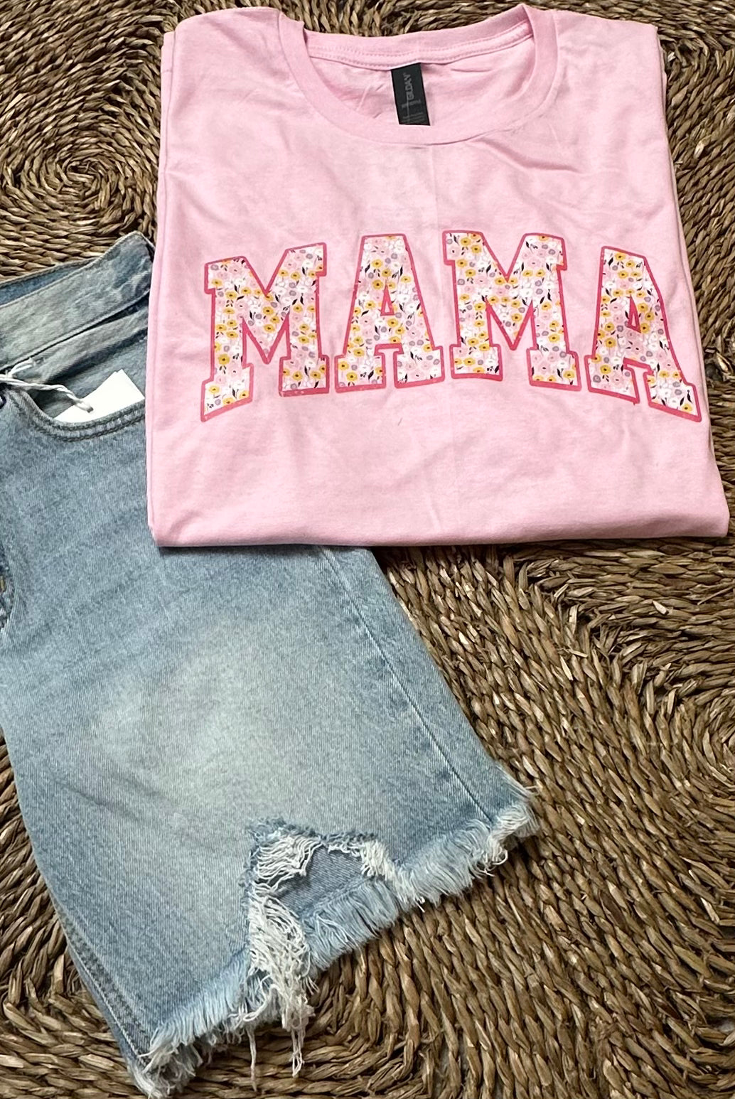 Mama Flower Print Tee