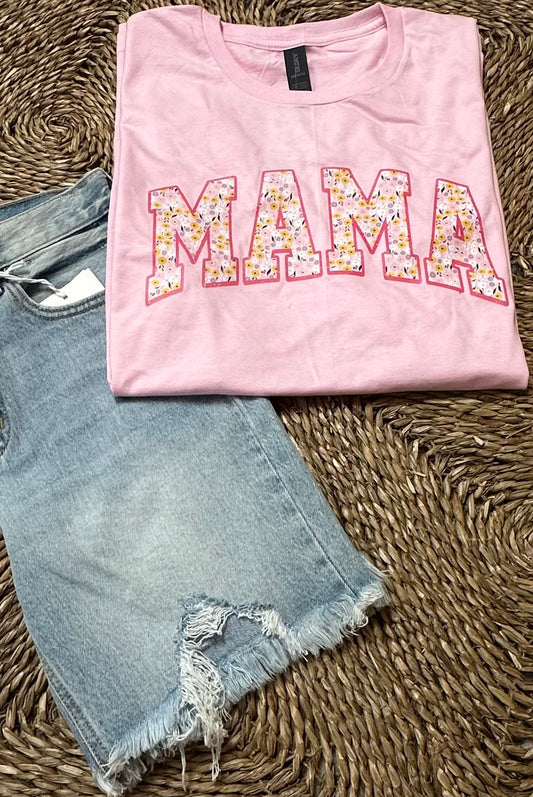 Mama Flower Print Tee