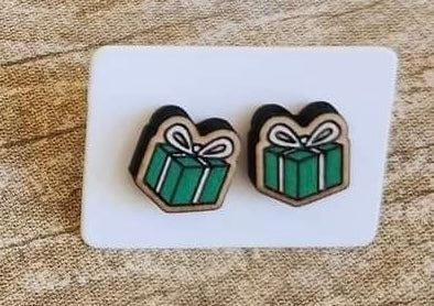 Wooden Christmas Studs