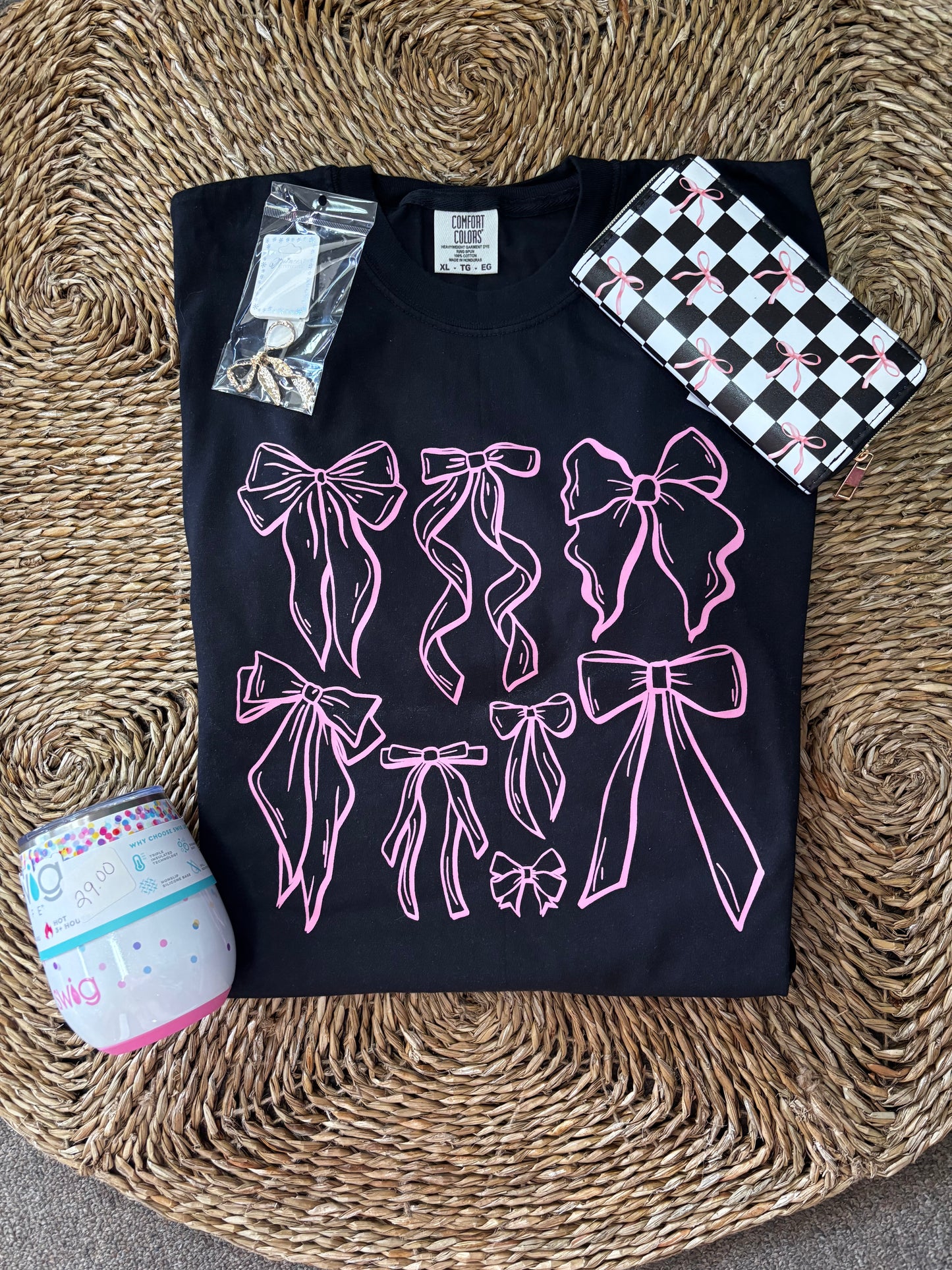 Pink Coquette Bow Comfort Color Tees