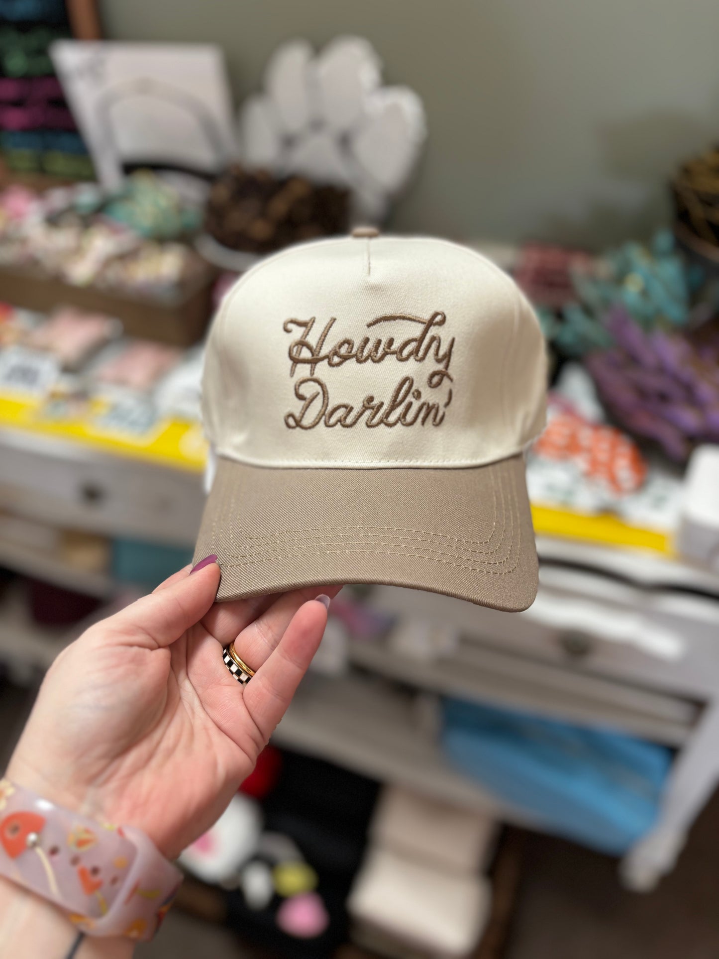 Howdy Darlin' or Howdy Honey Embroidered Hat