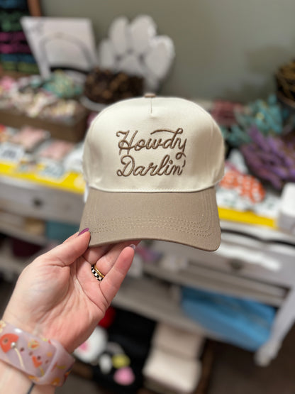 Howdy Darlin' or Howdy Honey Embroidered Hat