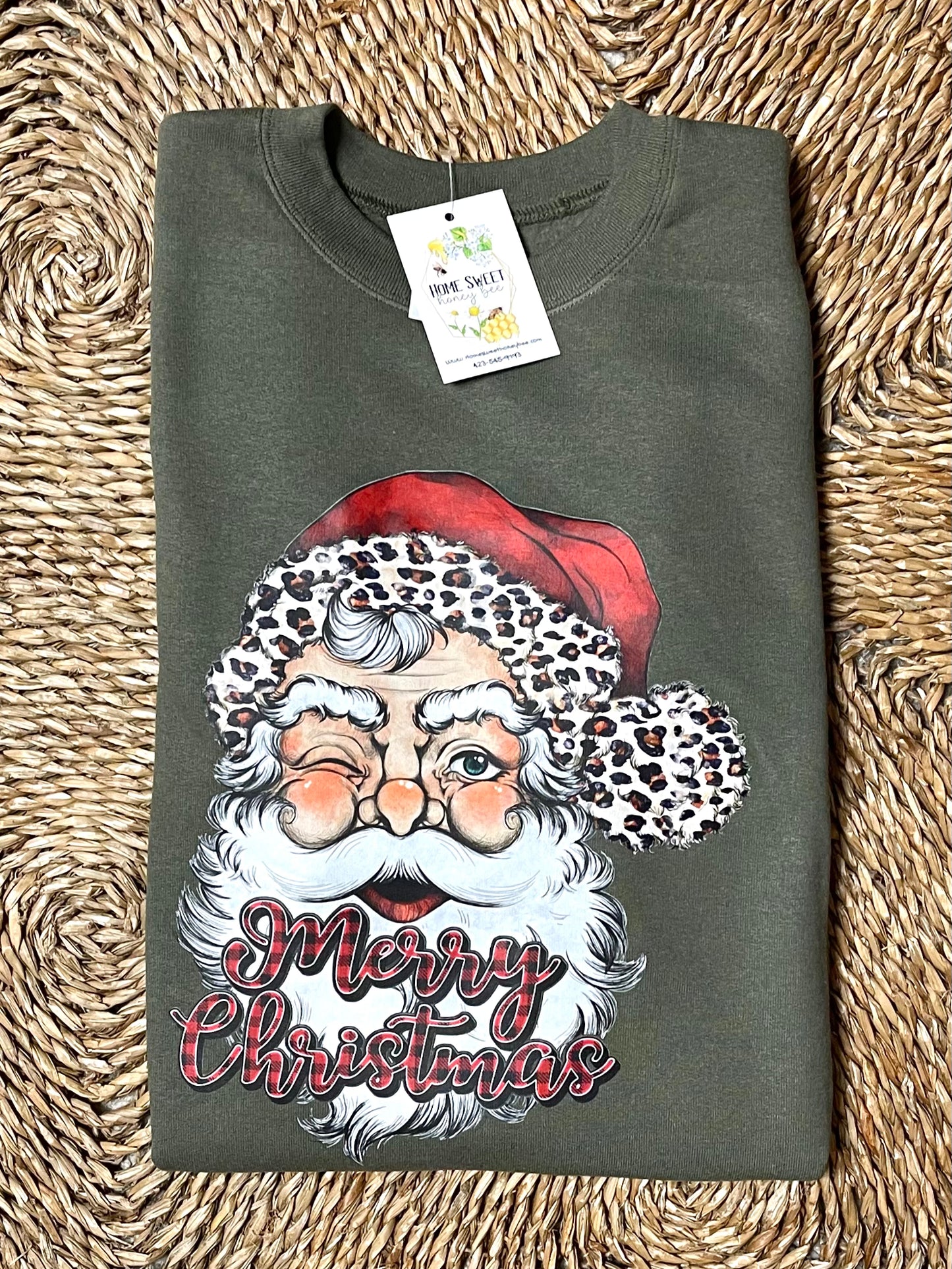 Leopard Santa-Merry Christmas Crew