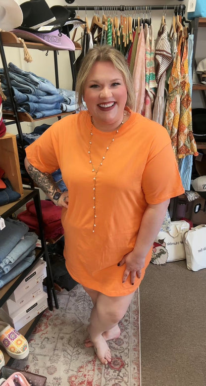 Orange Tee Dress