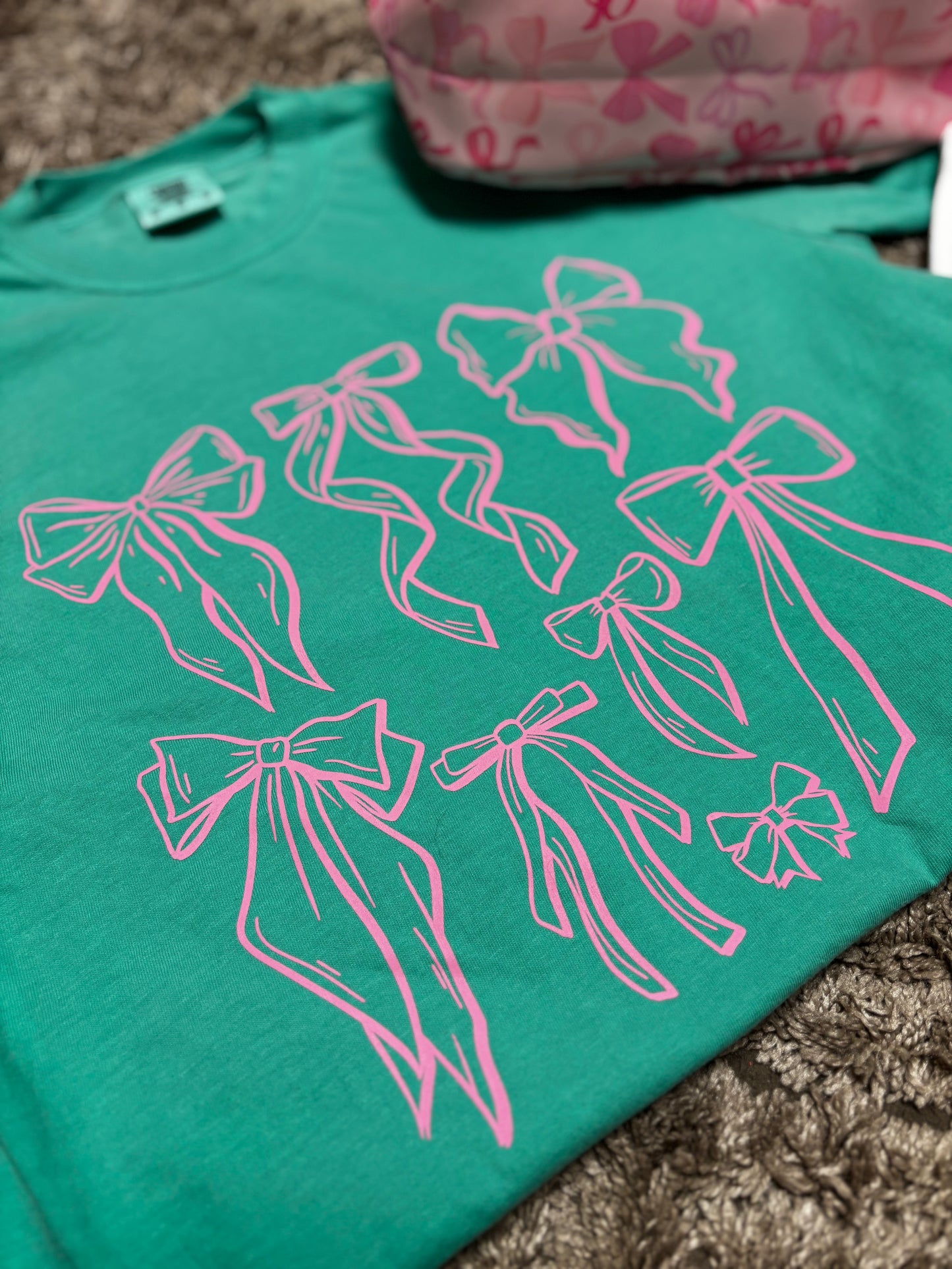 Pink Coquette Bow Comfort Color Tees