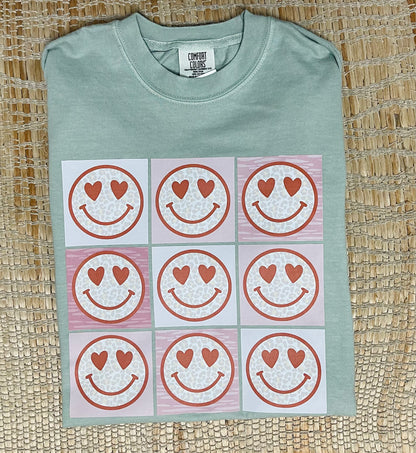 Multi Smiley Face Tee