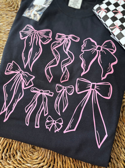 Pink Coquette Bow Comfort Color Tees