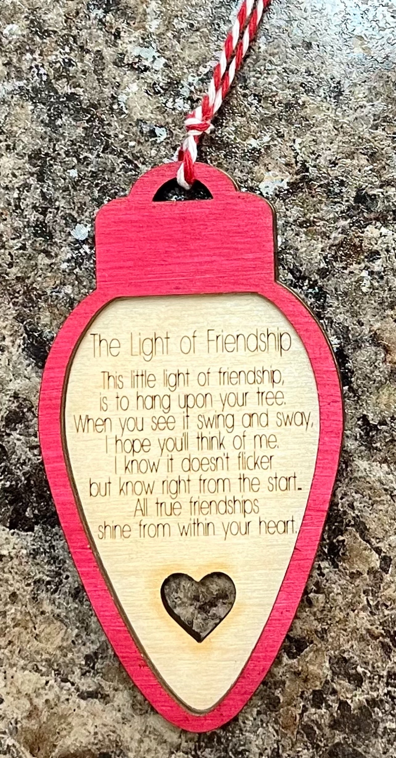 The light of friendship ornament