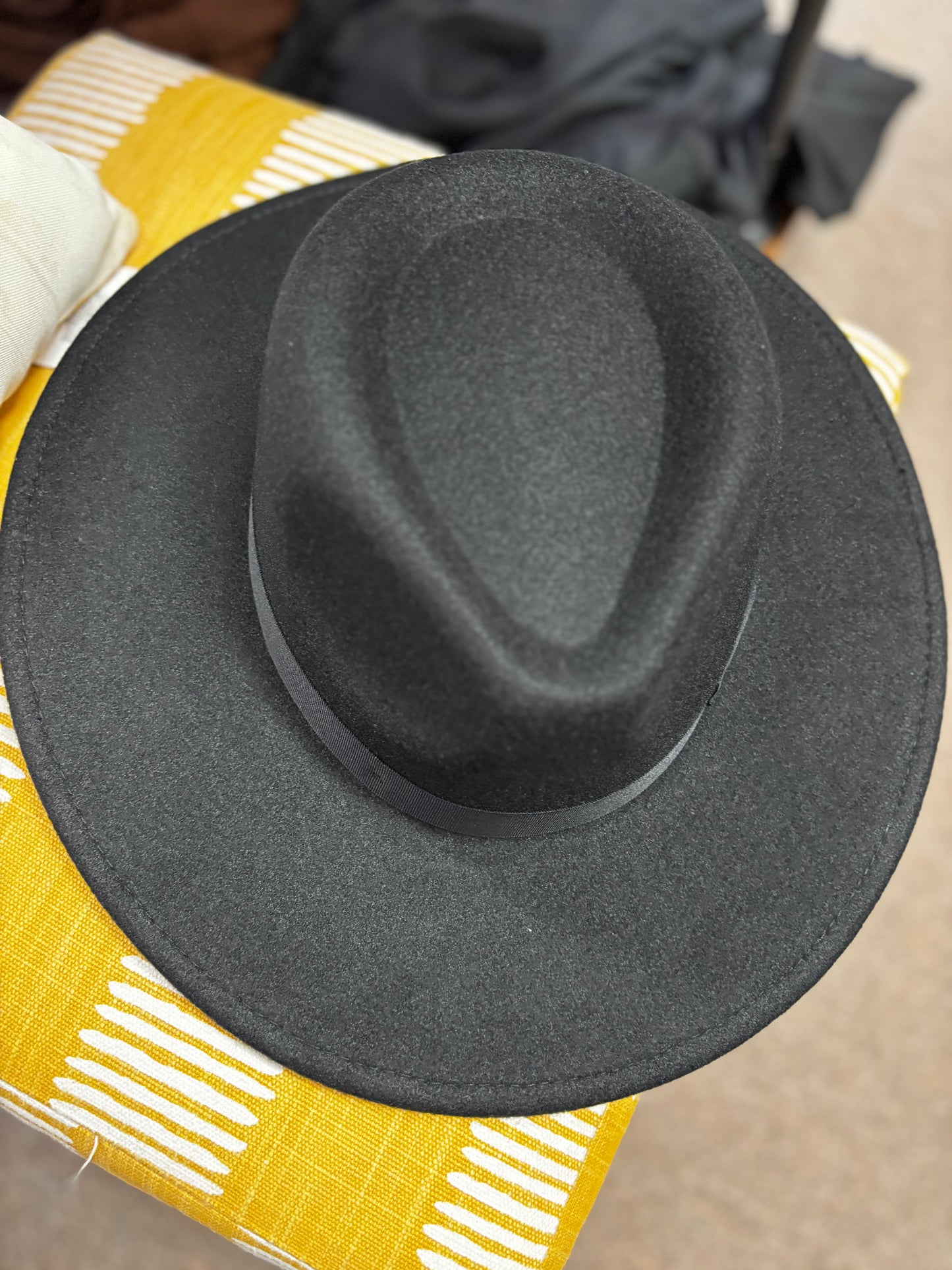 Grosgrain Wide Brim C.C. Hat with bow