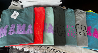 Mystery Mama Puffy Print Comfort Color Tee Deal
