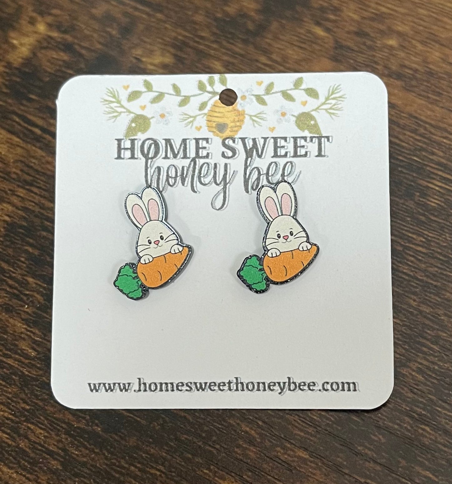 Carrot Bunny Stud Earrings