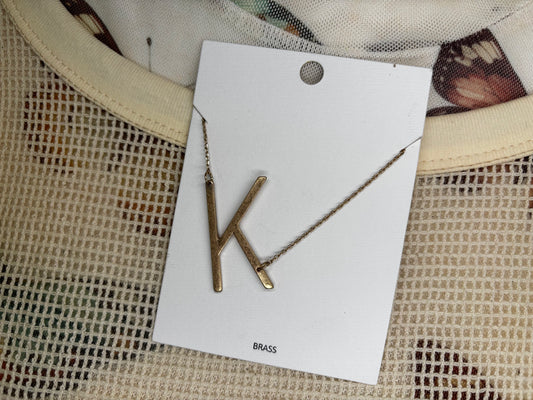 Initial "K" Necklace