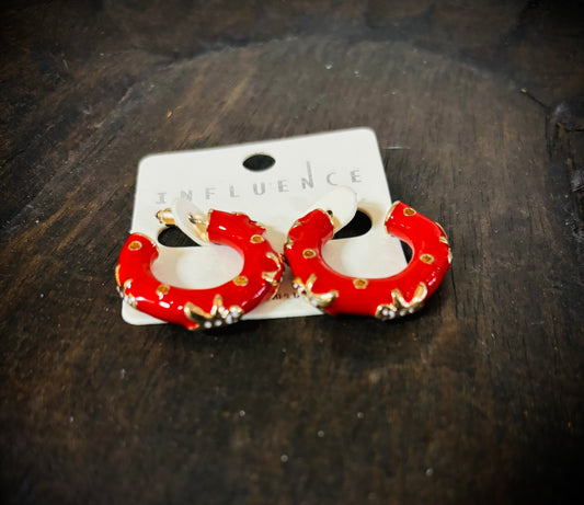 Gingerbread Hoop Earrings