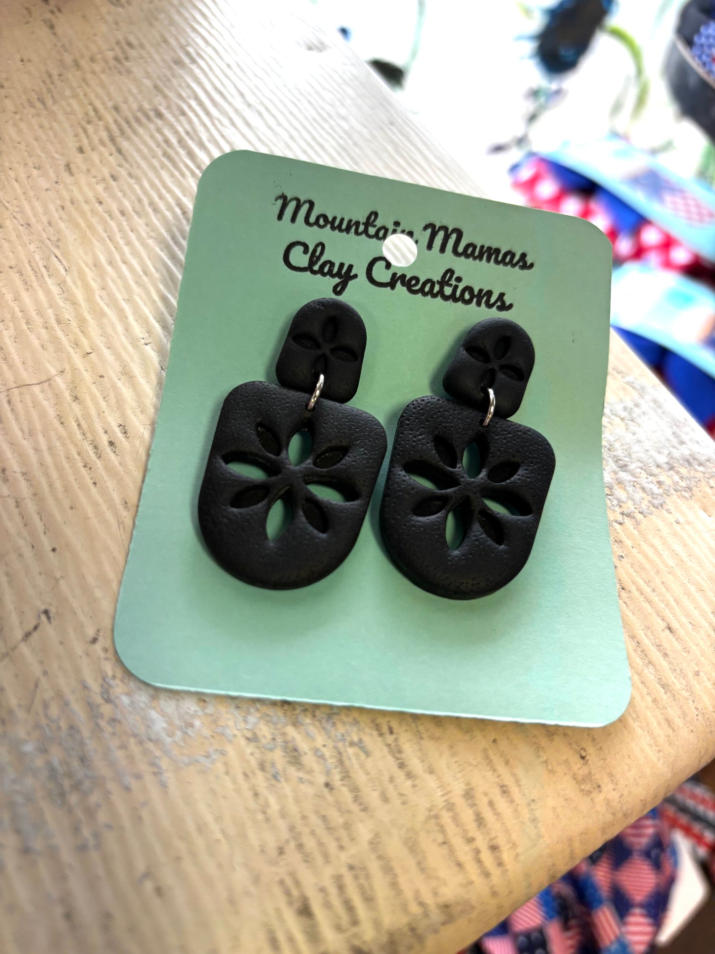 Seaside Sand Dollar Drops Clay Earrings