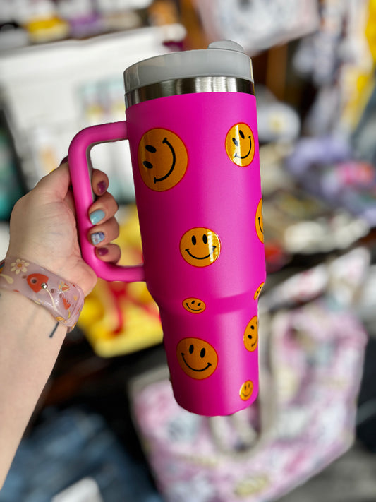 Smiley Pink Tumbler