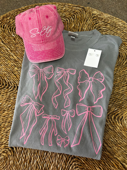 Pink Coquette Bow Comfort Color Tees