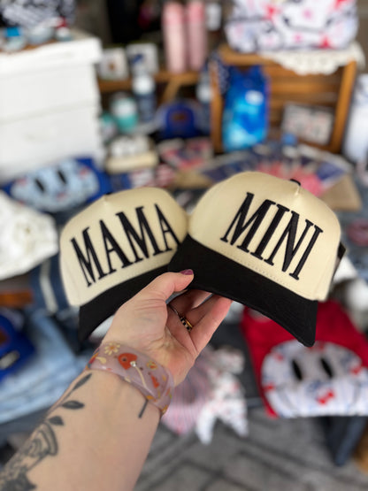 Mama and Mini Hat Collection CC Puff Embroidered Trucker Hats