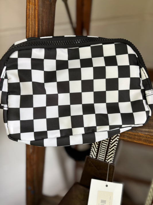 Small Checkered Belt Bag