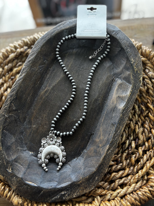 Floral Boho Western Stone Necklace