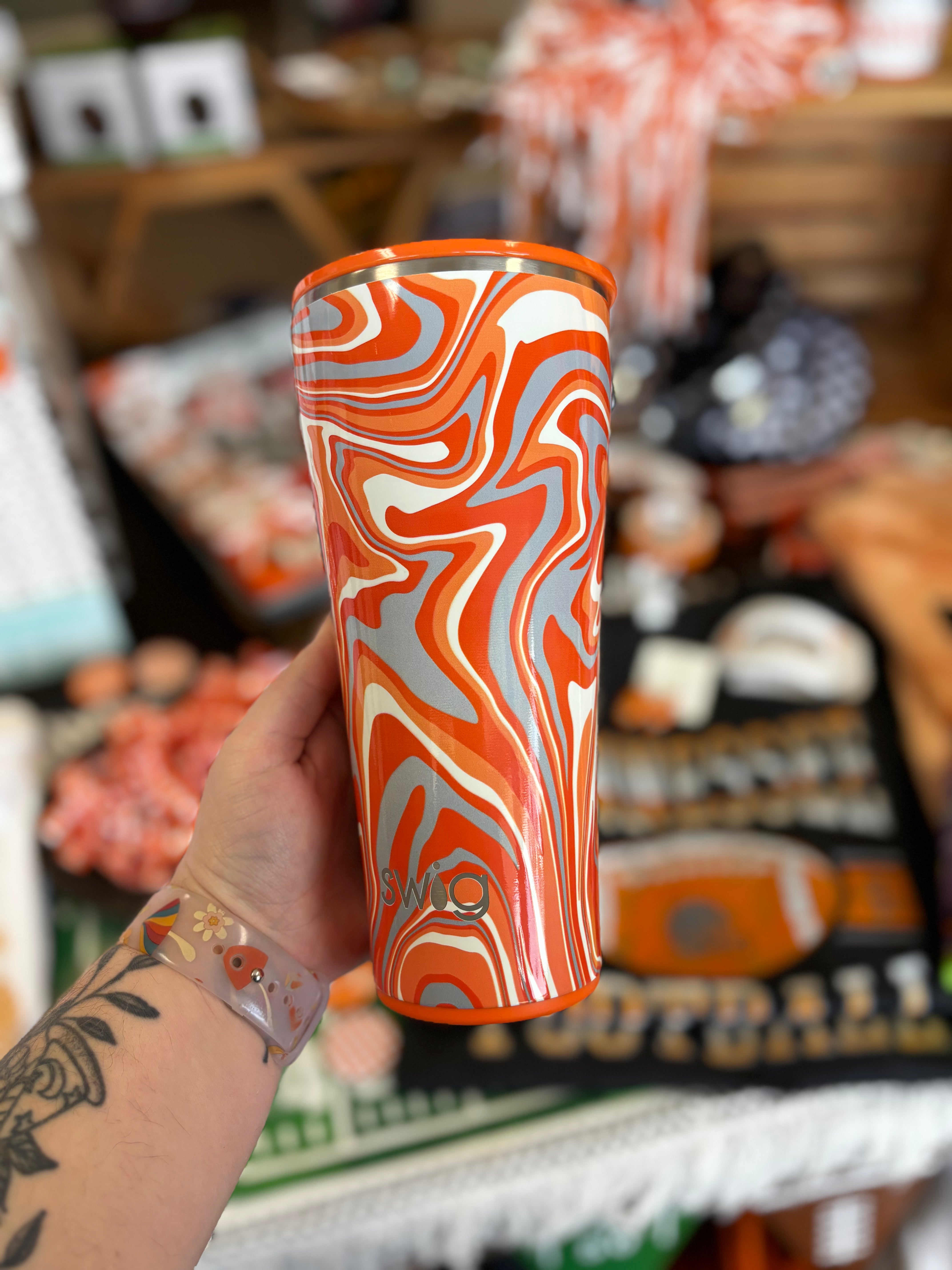 SWIG 32 oz Fanzone Orange Travel Mug
