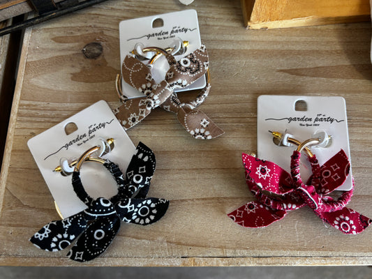Bandana Hoop Earrings