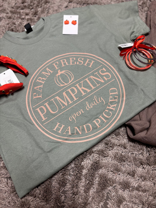 Farm Fresh Hand Picked Pumpkins Tee