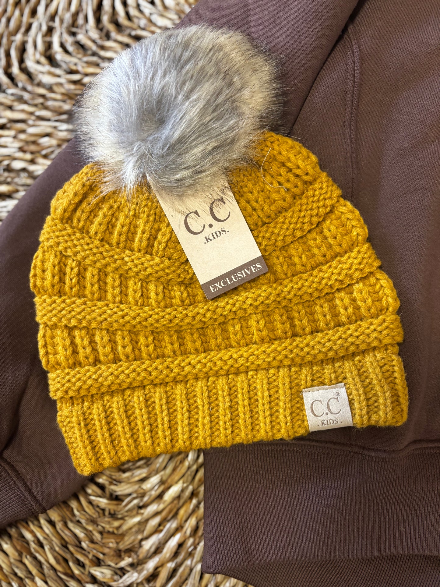 C.C Kids Beanie with Pom