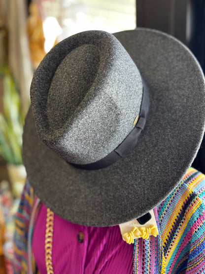 Grosgrain Wide Brim C.C. Hat with bow