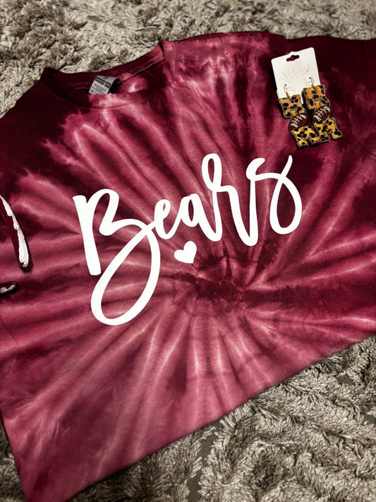Tie Dye PUFFY Script Bears Tee