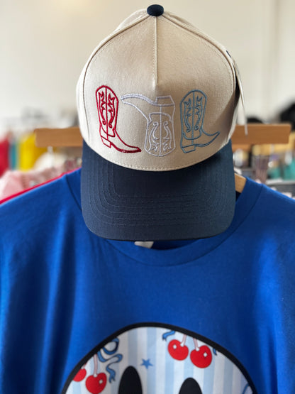 Patriotic Boots CC Embroidered Trucker Hat