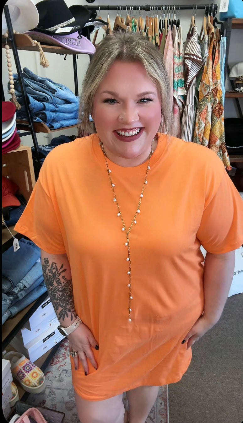 Orange Tee Dress