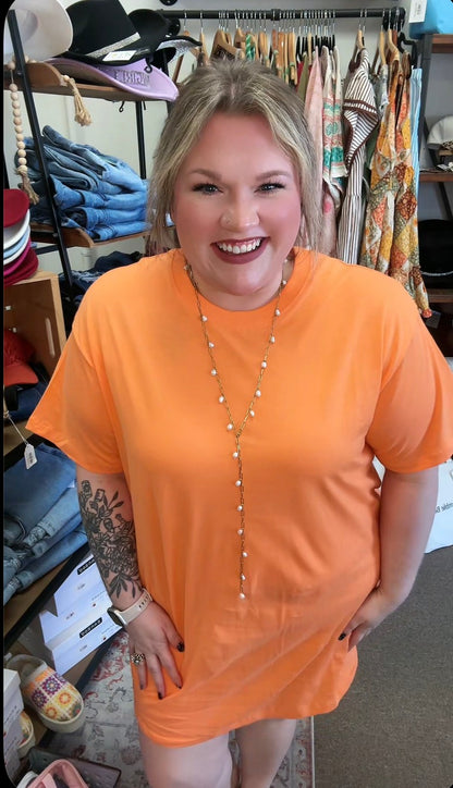 Orange Tee Dress