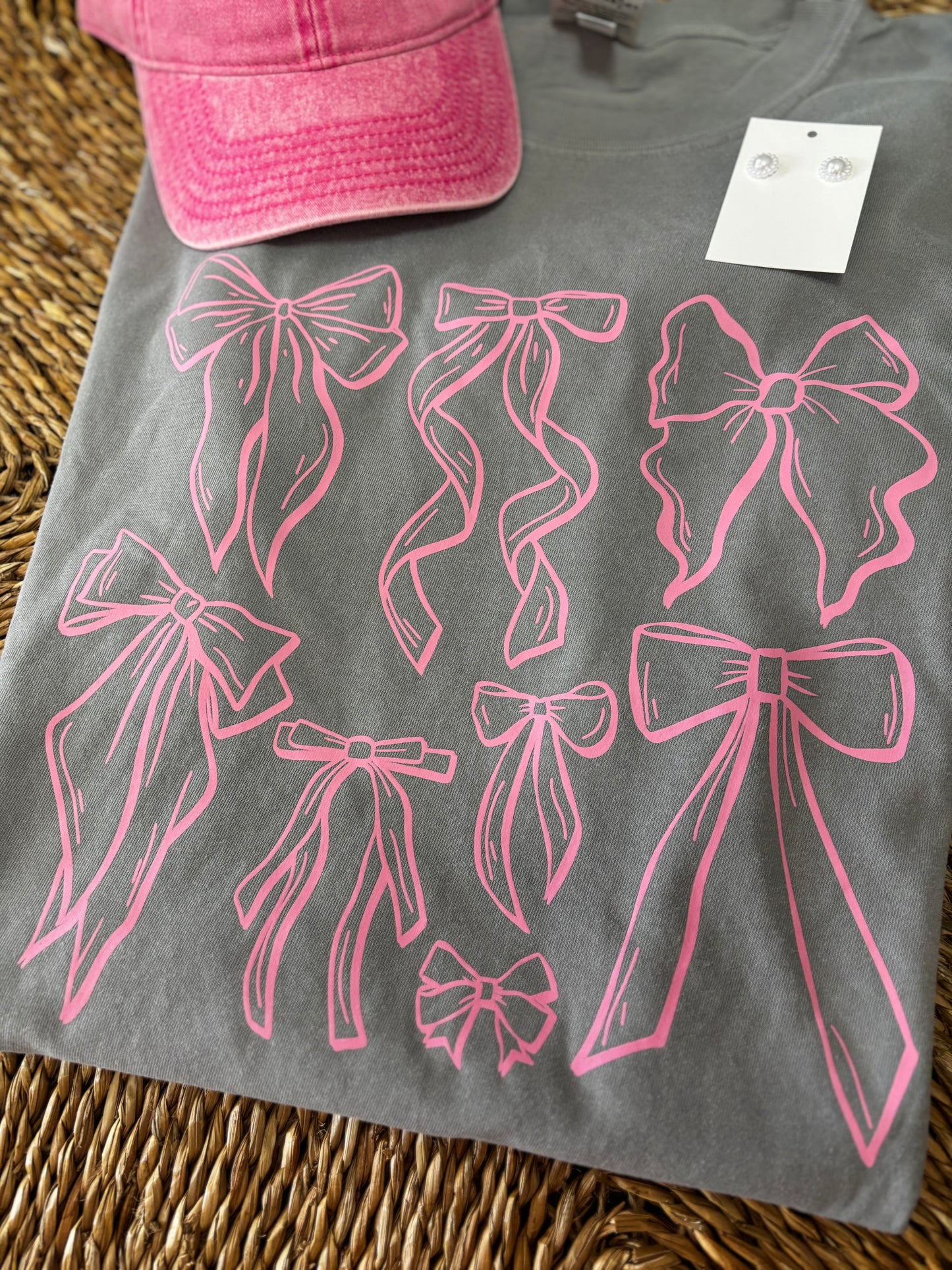 Pink Coquette Bow Comfort Color Tees