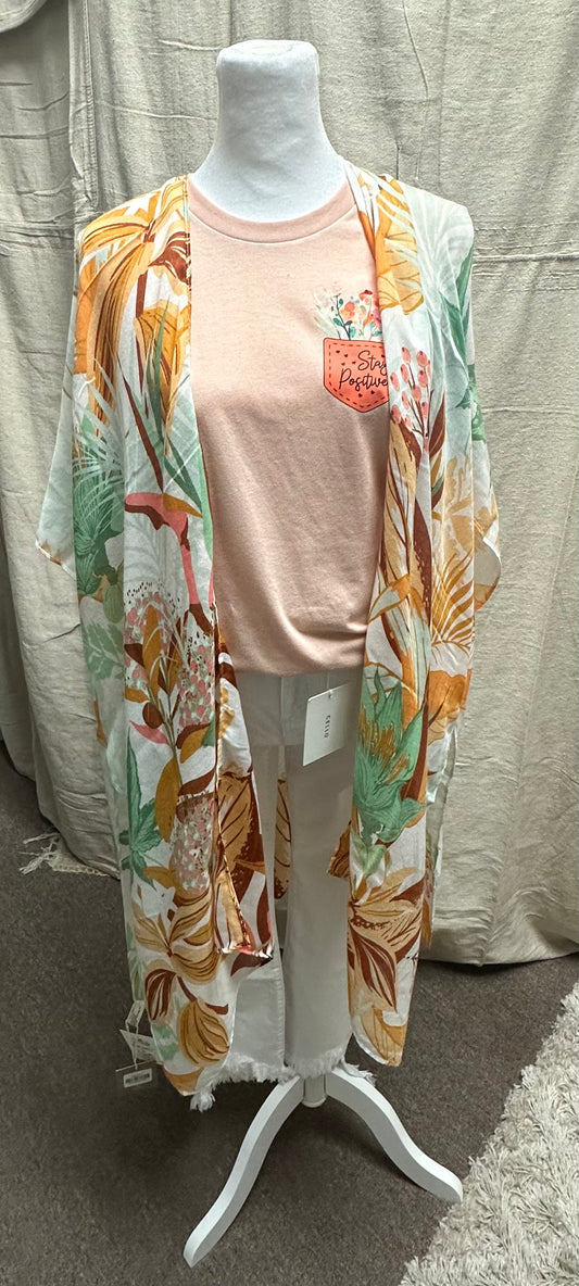 Blossompeak Green Floral Kimono