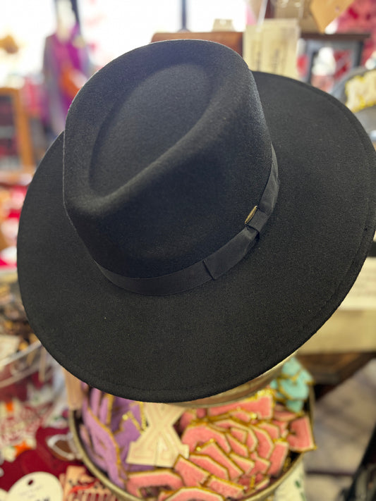 Grosgrain Wide Brim C.C. Hat with bow