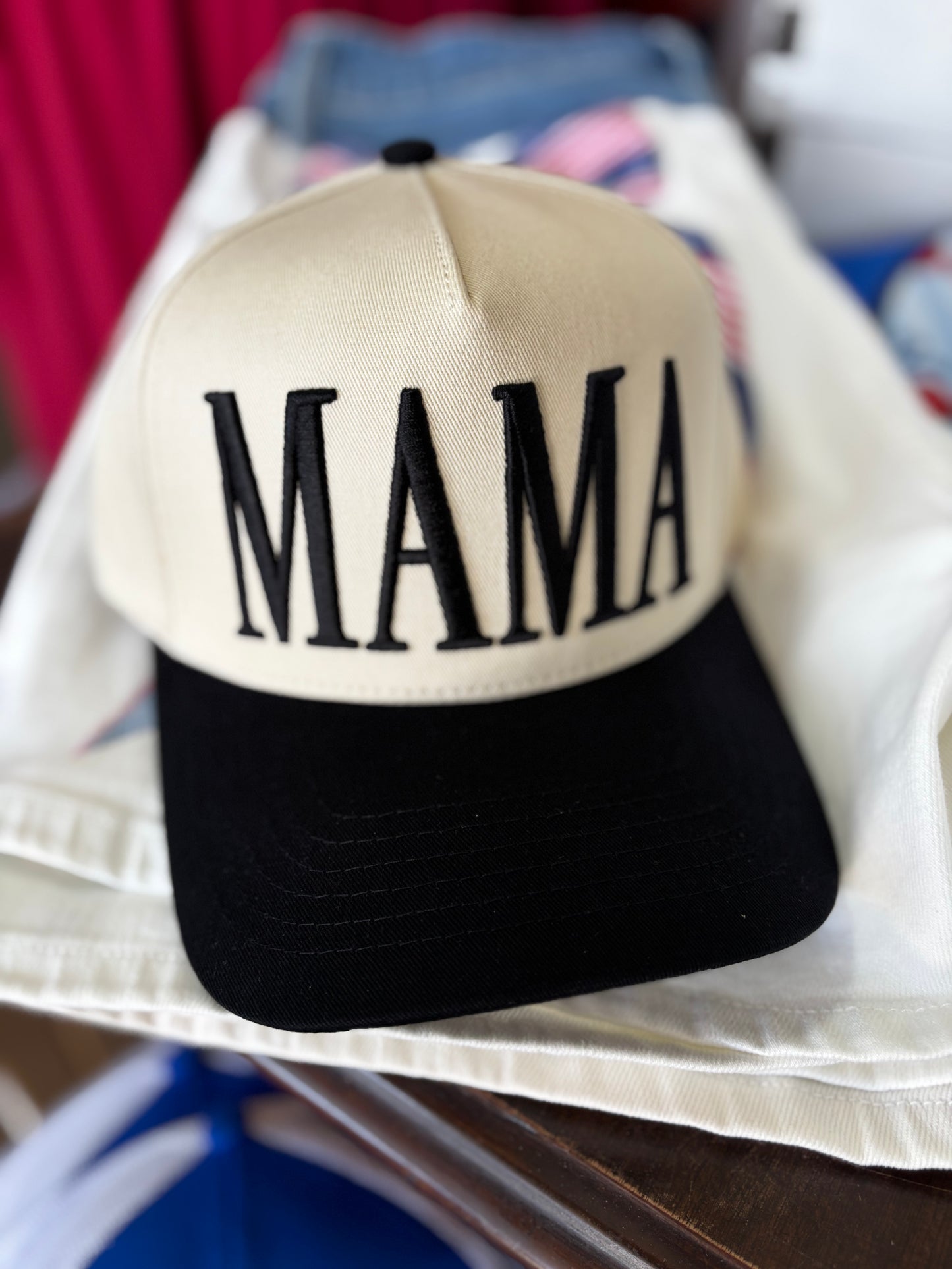 Mama and Mini Hat Collection CC Puff Embroidered Trucker Hats