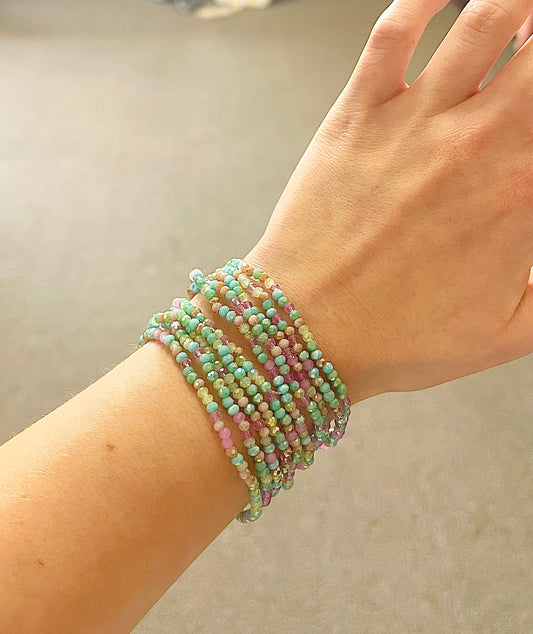 Check You Out Mint Multi Beaded Bracelet Set