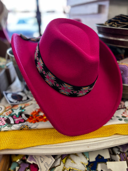 Aztec Vegan Fabric Cowboy Hat