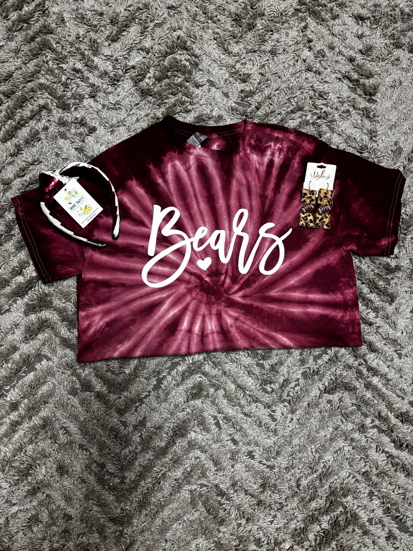 Tie Dye PUFFY Script Bears Tee