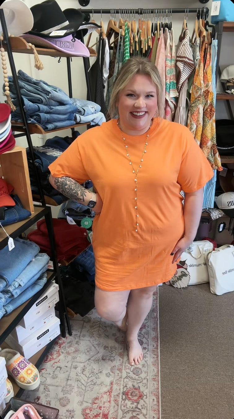 Orange Tee Dress