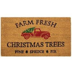 Farm Fresh Christmas Trees Door Mat