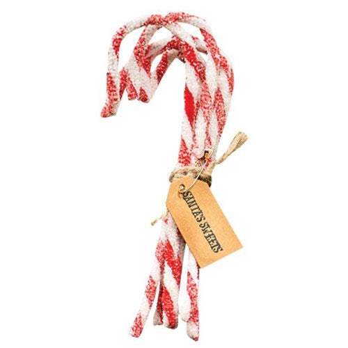 6/Set, Sparkle Chenille Candy Canes