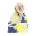 CC. Beanie Tie Dye Fur Pom Beanie