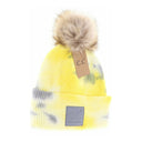 CC. Beanie Tie Dye Fur Pom Beanie