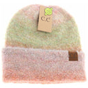 Multi-Colored Slouchy Mohair Cuffed C.C. Beanie