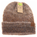 Multi-Colored Slouchy Mohair Cuffed C.C. Beanie